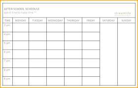 Class Schedule Maker Template Agreenishlife Co
