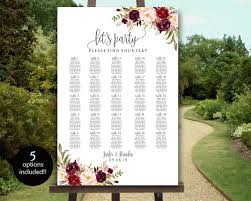 Large Seating Chart Template 5 Sizes Up To 350 Editable