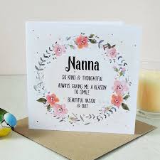 Floral Watercolour Personalised Mothers Day Card By Cloud 9 Design