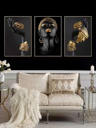 Gold Women Poster Art Canvas Print