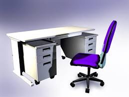 White office desk with hutch. White Office Desk With Hutch Free 3d Model Dxf Max Vray Open3dmodel 125801