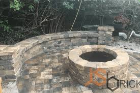 build an outdoor fire pit js brick pavers