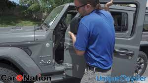 How to take the doors off a 2020 Jeep Wrangler TUTORIAL | Unique Chrysler  Dodge Jeep Ram Burlington - YouTube
