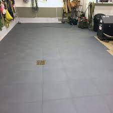 lay flooring over s in a garage floor