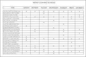 Cleaning Schedule Kitchen Free Download Format Template Weekly