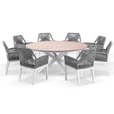Teak Dining Table With 6 Hugo Rope Chairs