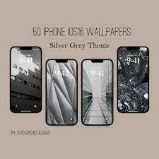 Silver Grey Iphone Ios16 Wallpaper