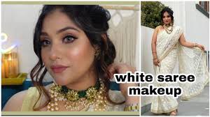 white saree makeup mene kaise kiya