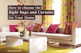 choose the right rugs and curtains