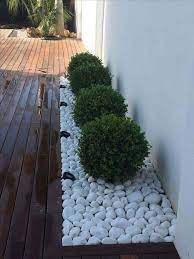 Front Yard White Rock Landscaping Ideas