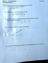 Assignments Linear Equations
