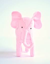 pink elephant diy stuffed sewing