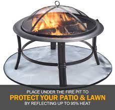 Why not have a fire while sitting on our deck!! Buy Roloway Fire Pit Mat For Deck 36 Inch Patio Fire Pit Pad Fireproof Mat Deck Protector For Wood Burning Fire Pit Bbq Smoker 3 Layers Fire Resistant Round Grill Mat For