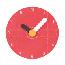 Crelle Round Wall Clock Red