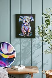 Buy Bright Sausage Dog Canvas Wall Art