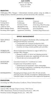 Sample Resume For Office Manager Bitacorita