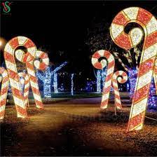 led candy cane motif lights