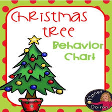 Christmas Tree Holiday Behavior Chart Behavior Management