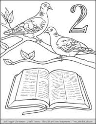 Elegant coloring page of two turtle doves from the twelve days of christmas. Second Day Of Christmas Two Turtle Doves Coloring Page The Catholic Kid Catholic Coloring Pages And Games For Children