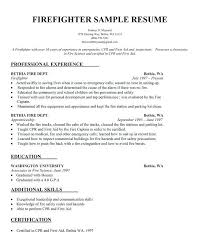 Retiree Resume 7 Firefighter Templates Fire Safety Certified