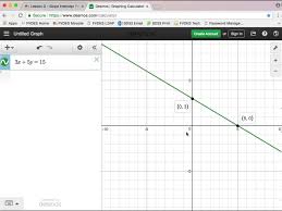 using desmos to find x and y intercepts