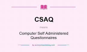 csaq computer self administered