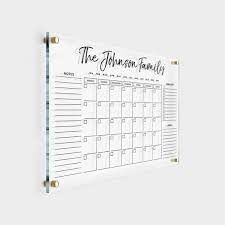 Acrylic Gold Text Family Planner Dry
