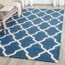 6 ft square trellis geometric area rug