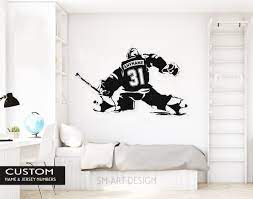 Goalie Hockey Decor Wall Art Vinyl