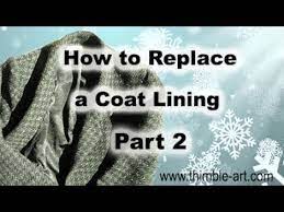 replacing lining in a coat part 2