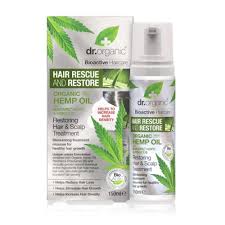Moisturizes, supports hair strength & restores shine; Dr Organic Hemp Oil Restoring Hair Scalp Treatment 150ml Australian Organic Products More