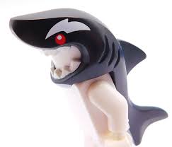 lego minifigure mask shark head tail