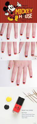 easy mickey mouse nail tutorial