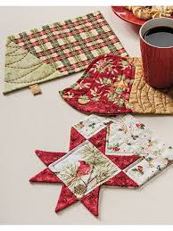 quilt patterns christmas mug rug set