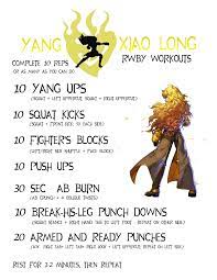 RWBY Workouts: Yang Xiao Long - Train like Yang with this RWBY inspired  HIIT workout routine! | Rwby, Rwby characters, Hiit workout routine