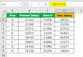 calculate percene change in excel