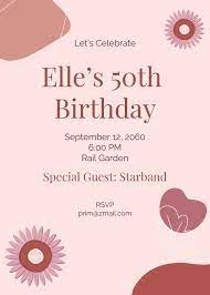 birthday invitation template in word