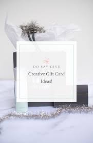creative gift card ideas