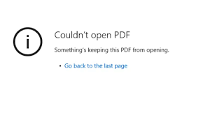 edge couldn t open pdf something s