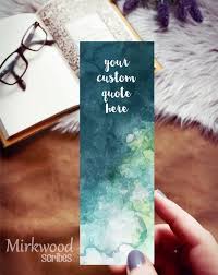 Personalized Bookmark Customized Quote Or Name Bookmark