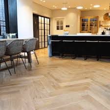 herringbone rustic oak engineered