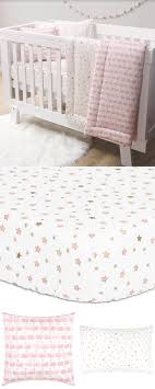 pink star 4pce cot bedding set by