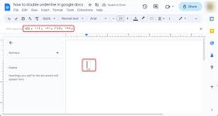 How To Double Underline In Google Docs