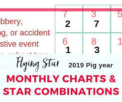 Monthly Flying Star Charts For 2019 Year Of The Pig Boar