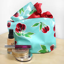 a cosmetic bag with brush holder