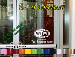 Custom Window Free Wifi Decal Business Shop Storefront Vinyl
