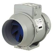 inline mixed flow fan for round ducts