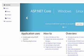 creating a side menu for asp net core