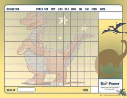 Behavior Charts Dinosaurs Theme Kid Pointz