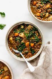 vegetarian and vegan lentil stew